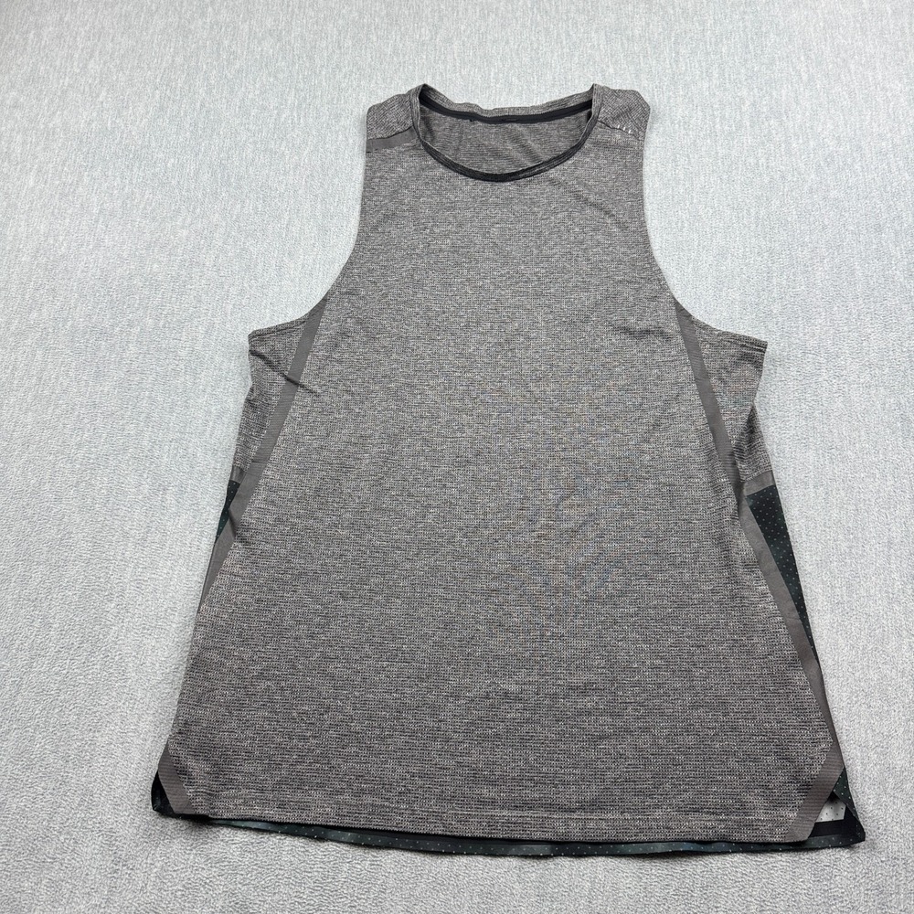 Lululemon Shirt Men Medium Gray Fast Free Singlet Elite Running Tank Top Active